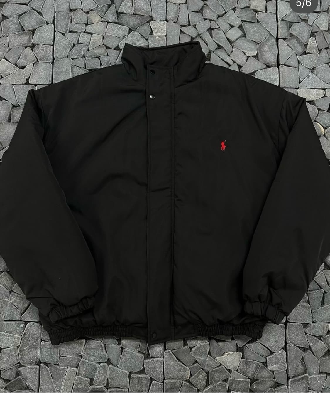 폴로 하이넥 블랙 패딩 L 상품이미지3