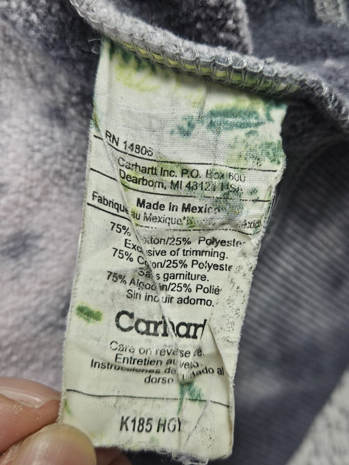 칼하트 다잉 워시드 커스텀 써멀 후드집업 ( L ) / 10008 상품이미지9