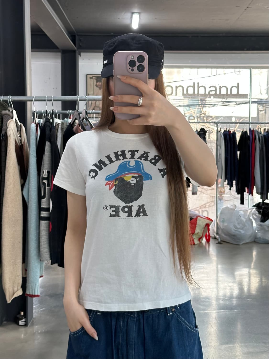 베이프 PIRATE 해적캡틴 컬리지 반팔티 상품이미지2