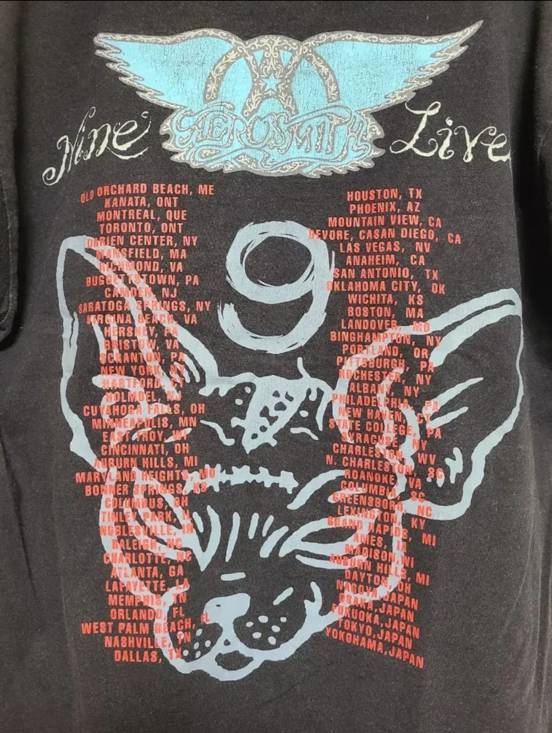 1997 에어로스미스 nine lives 빈티지티셔츠 상품이미지6