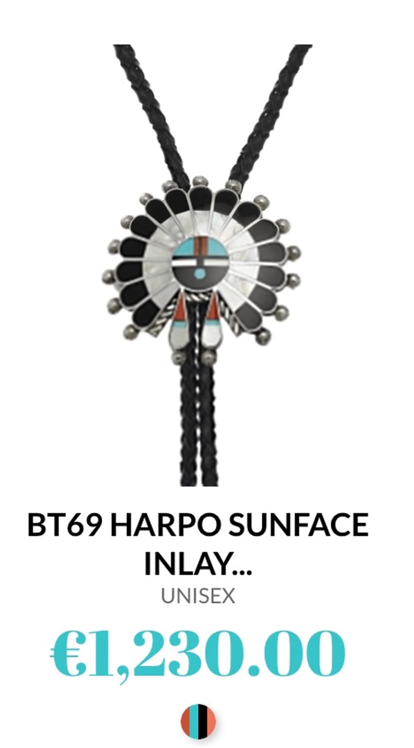 빈티지 오리지널 인디언 쥬얼리 | 주니(Zuni) '썬페이스' 인레이 링 상품이미지5