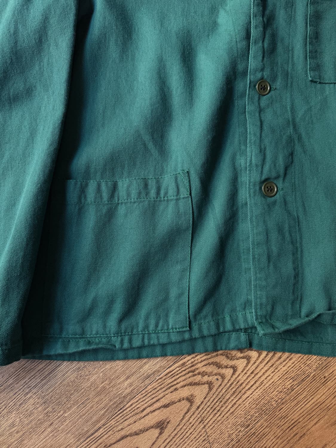 [L]90's 이태리제 그린 프렌치 워크자켓 상품이미지4