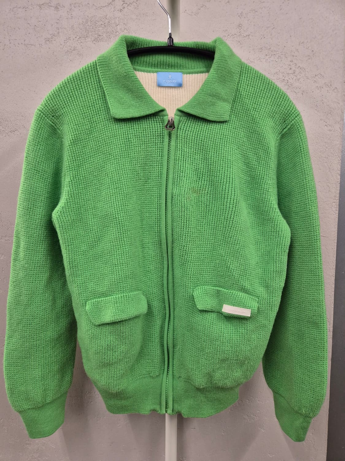 랑방 초록색 집업 니트 가디건 상품이미지2