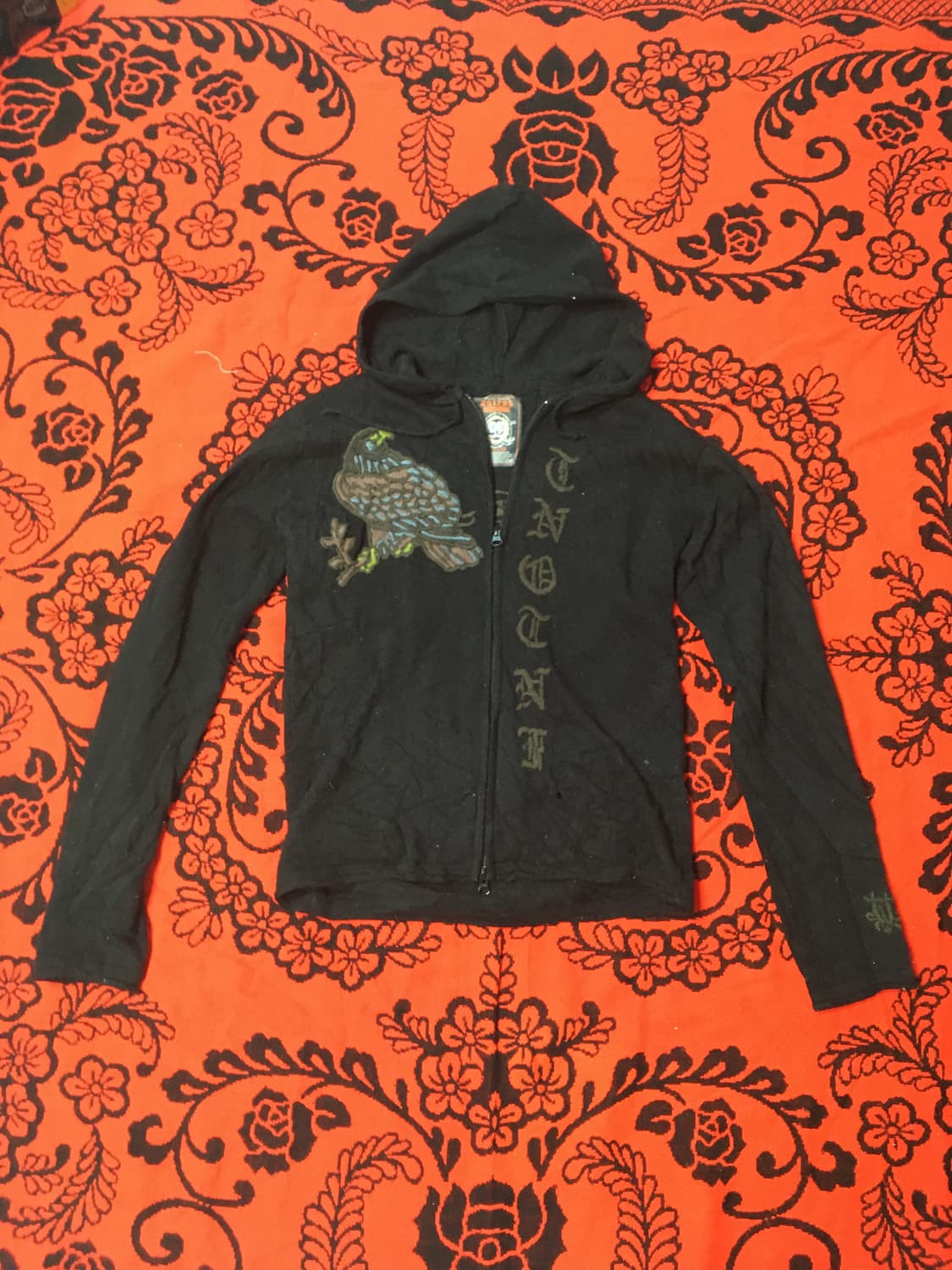 Vintage Gothic punk Knit hoodie zip-up 상품이미지1