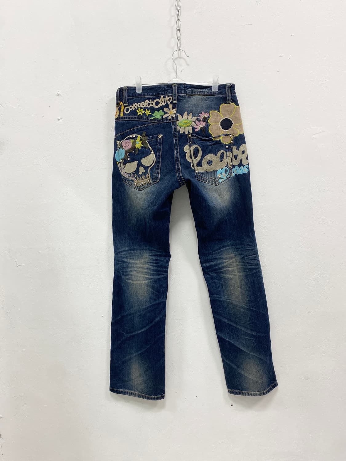 [LOLITA JEANS] 로리타 진스 스터드 펑크 스컬 자수 데님진 상품이미지8