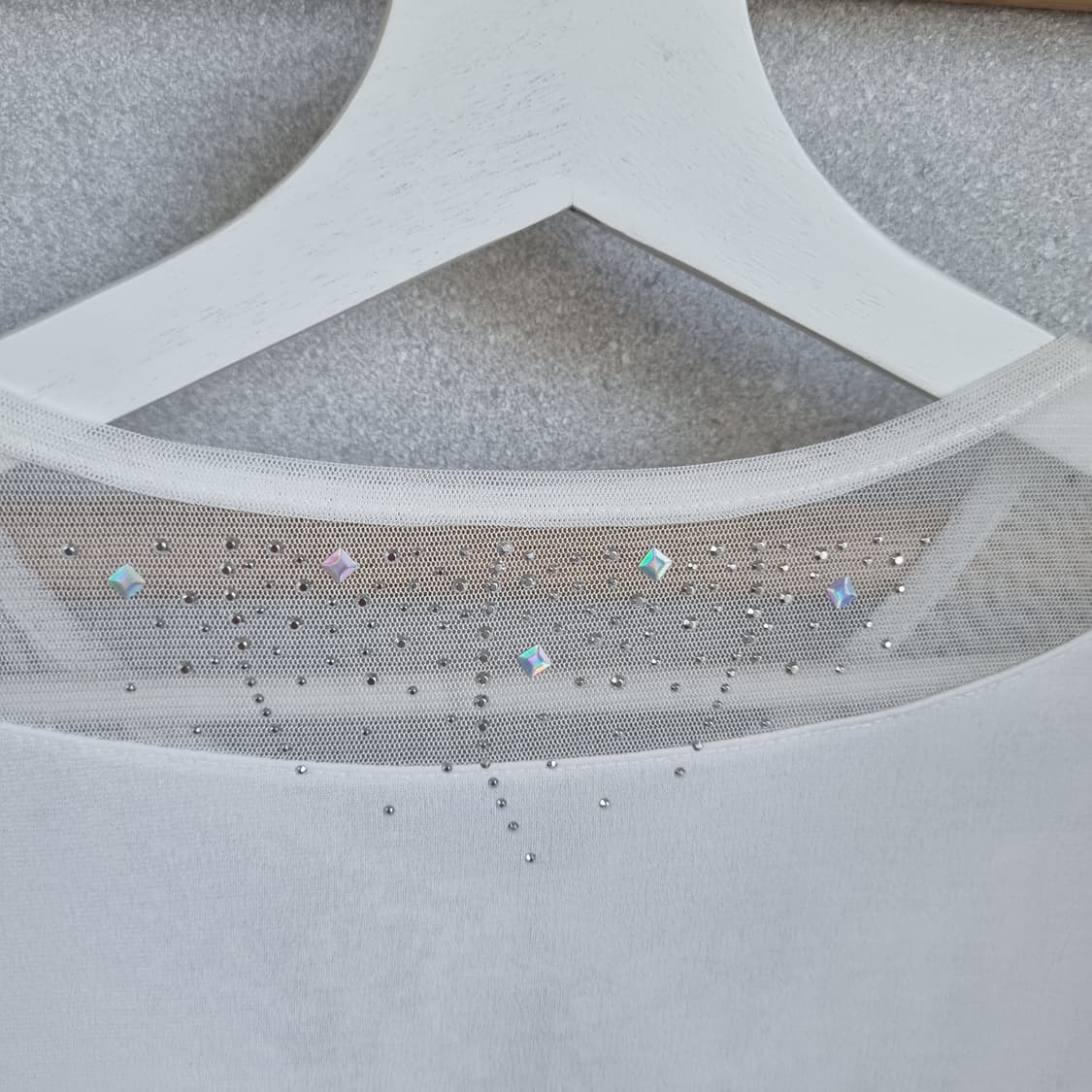 JPN Glitter Bloom Mesh Top 상품이미지9