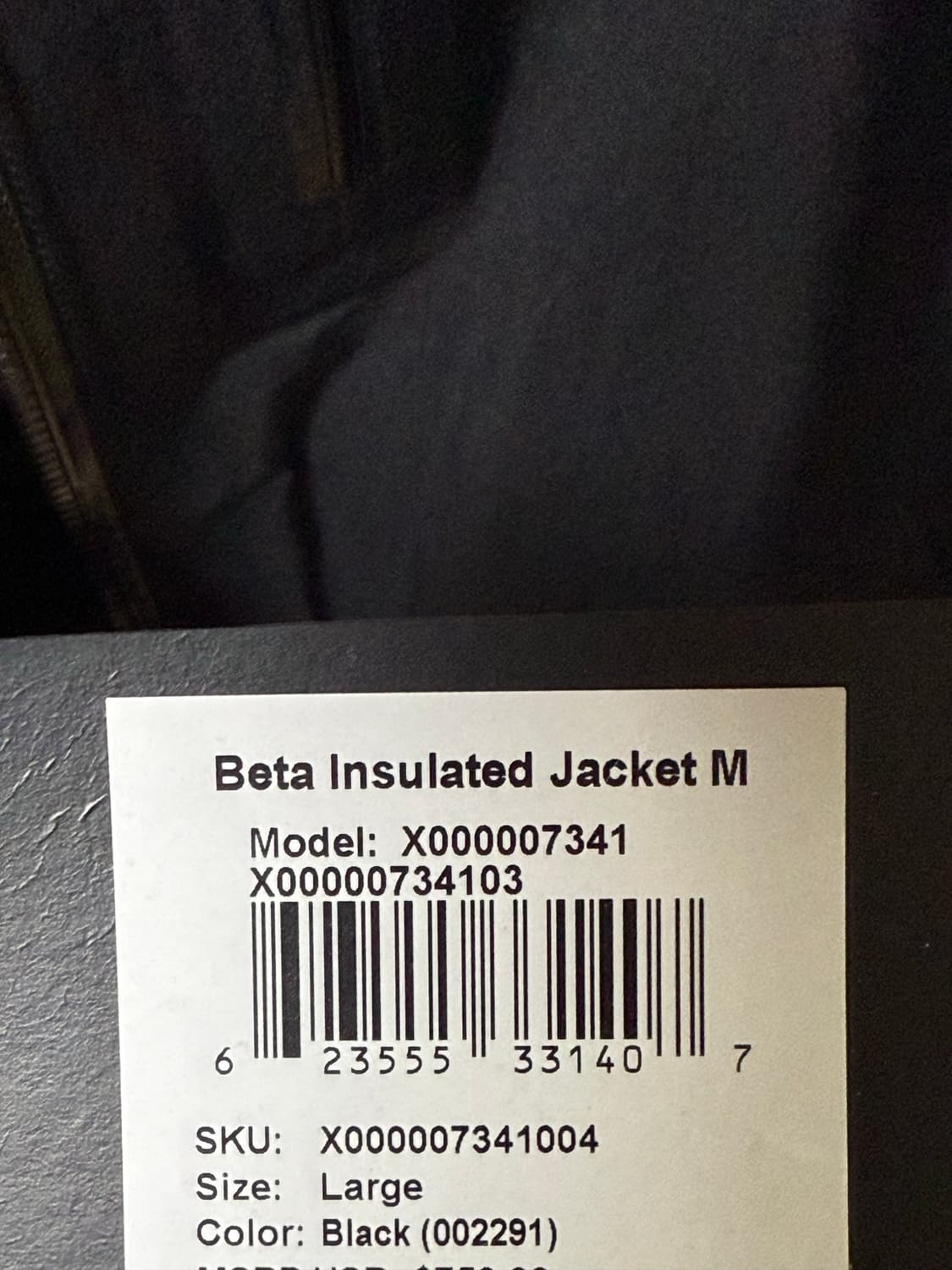[L] 아크테릭스 베타 인슐레이티드 자켓 블랙 상품이미지5
