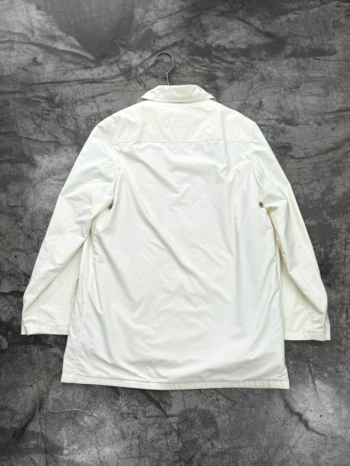 Hermes White Nylon Wool Lined Coat 상품이미지5