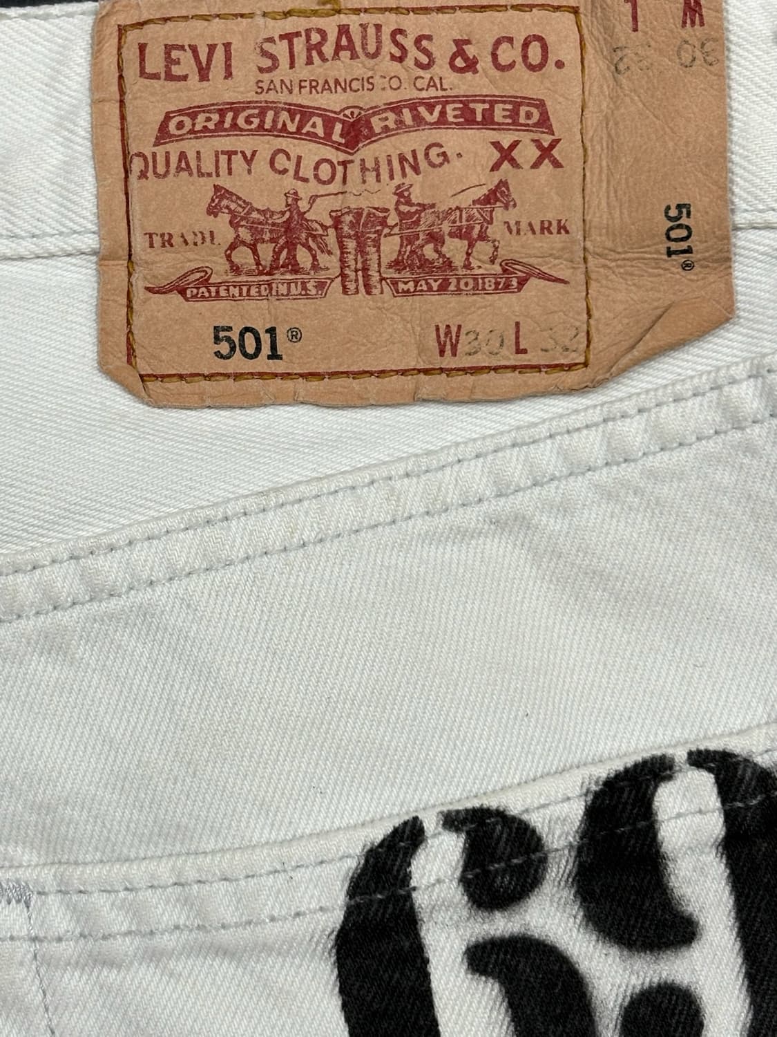 GAME OVER 리바이스 커스텀 빈티지 페인팅 데님 팬츠 상품이미지6