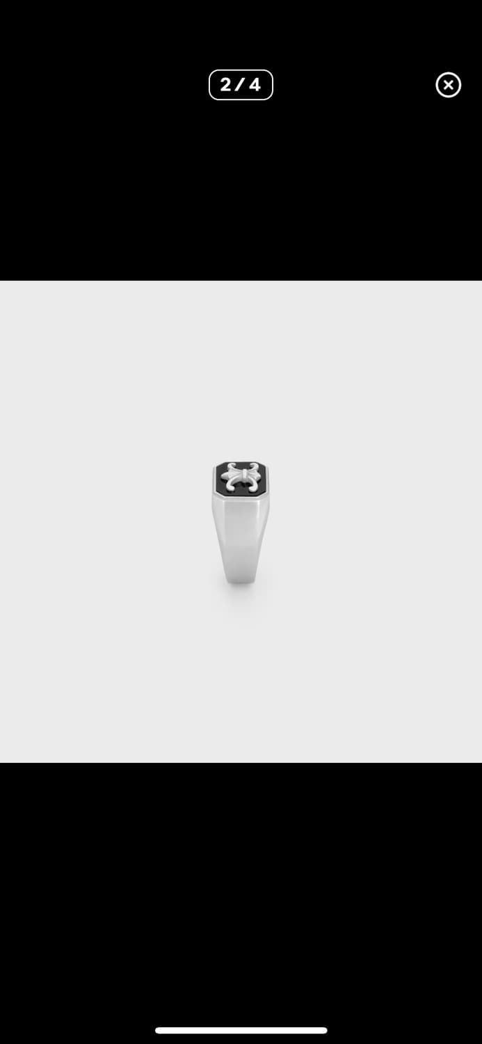 박보검착용 셀린느 25ss 트리옴페 오닉스 시그넷링 상품이미지2