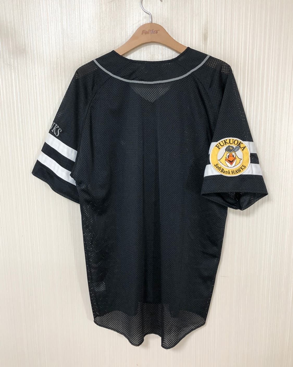 NPB 데상트 후쿠오카 소프트뱅크호크스 블랙유니폼/져지 L 상품이미지8