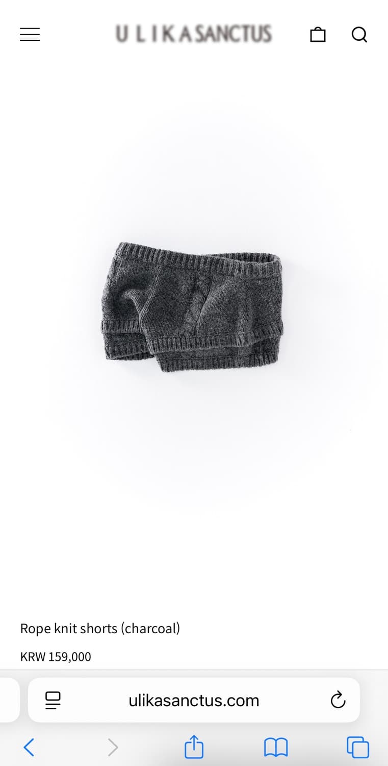Ulika Sanctus 울리카상투스 니트 숏 팬츠 상품이미지1