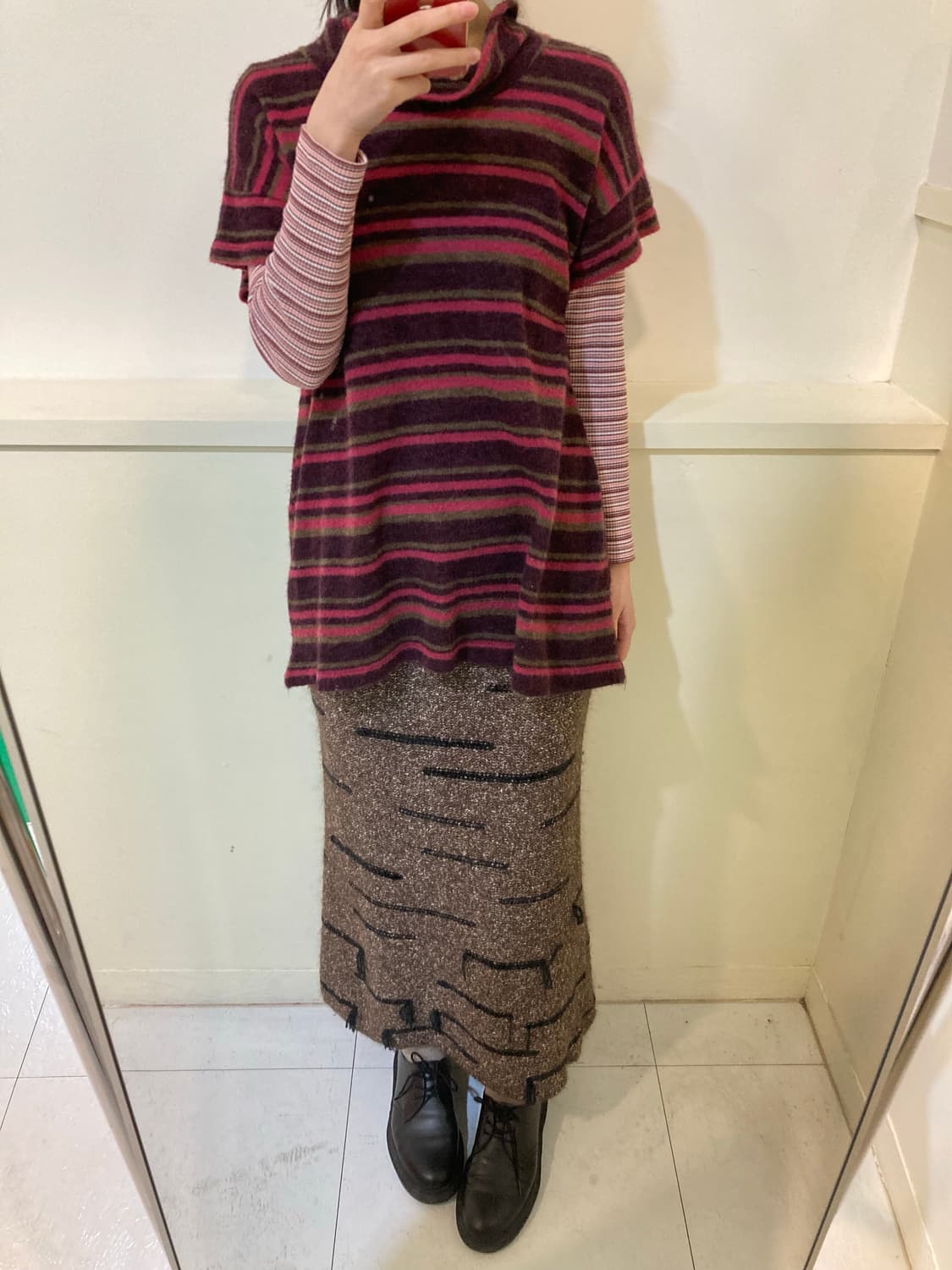 모헤어 울 패턴 에스닉 모리걸 니트 상품이미지8