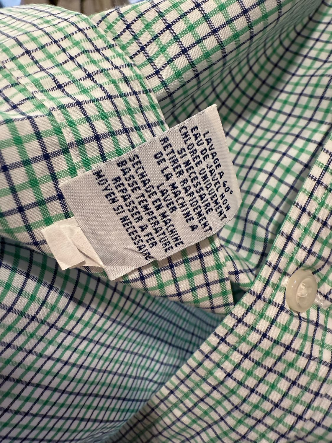 폴로 랄프로렌 네이비포니 그린 체크셔츠 상품이미지3