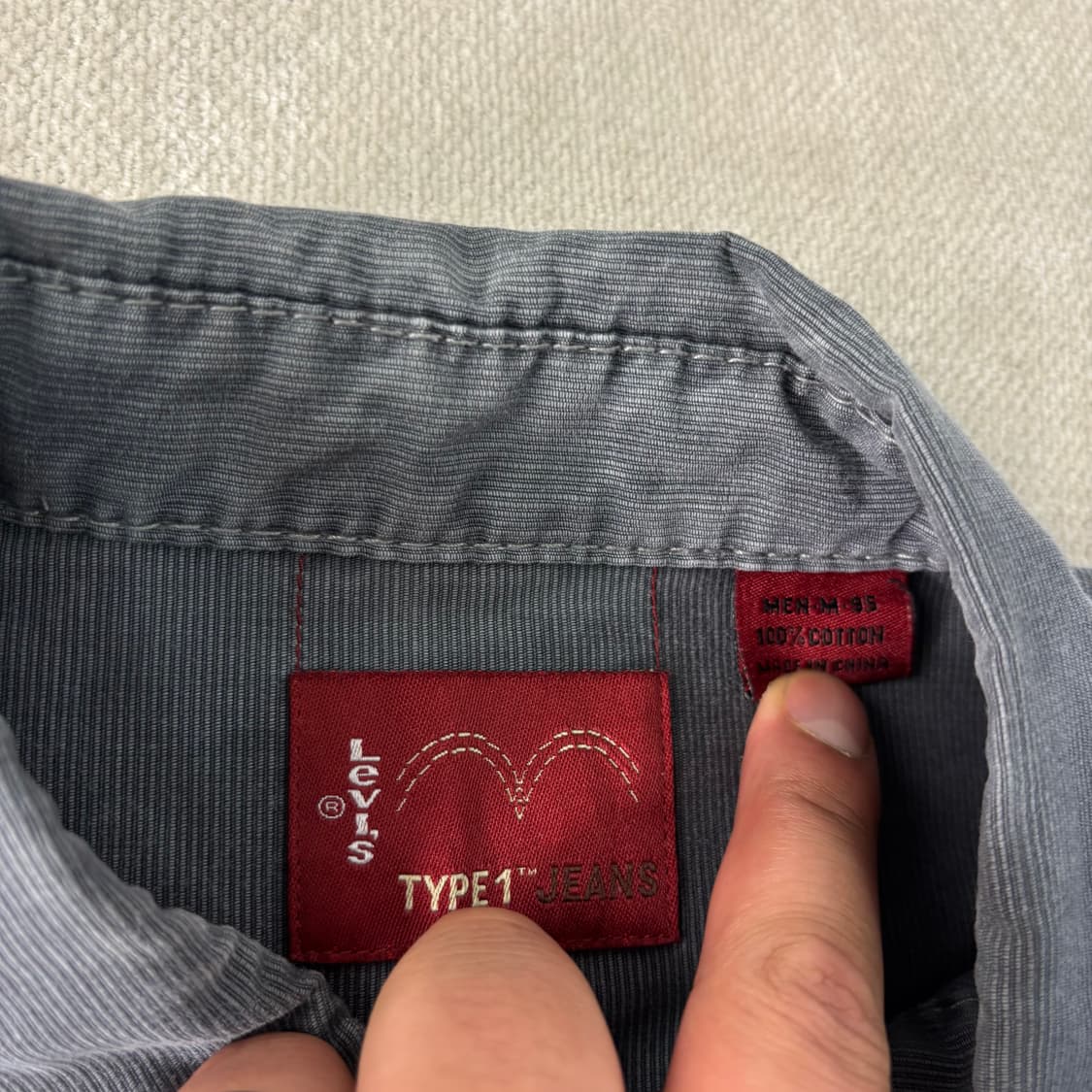 95 리바이스 타입원 흑청 웨스턴 워크셔츠 상품이미지5