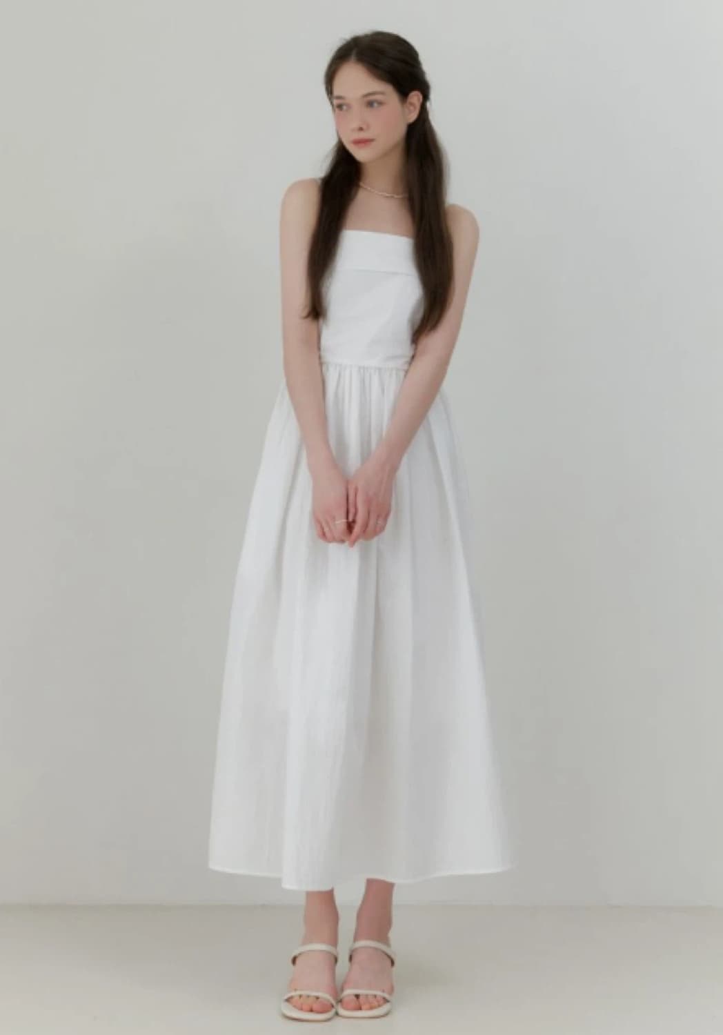 [리엘 RE_L] 뷔스티에 원피스 (화이트 / 택포함 새상품) 상품이미지1