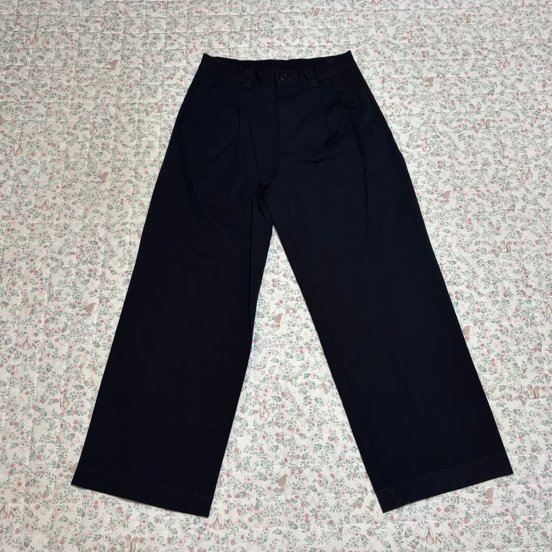 무인양품 가로세로 스트레치 치노 턱 와이드 팬츠 (새상품) 상품이미지1