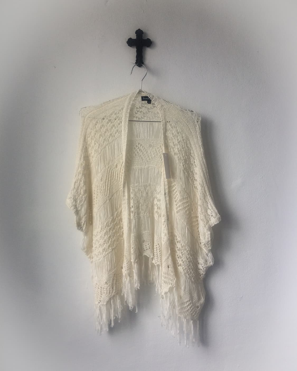 Fringe net knit cardigan 상품이미지5