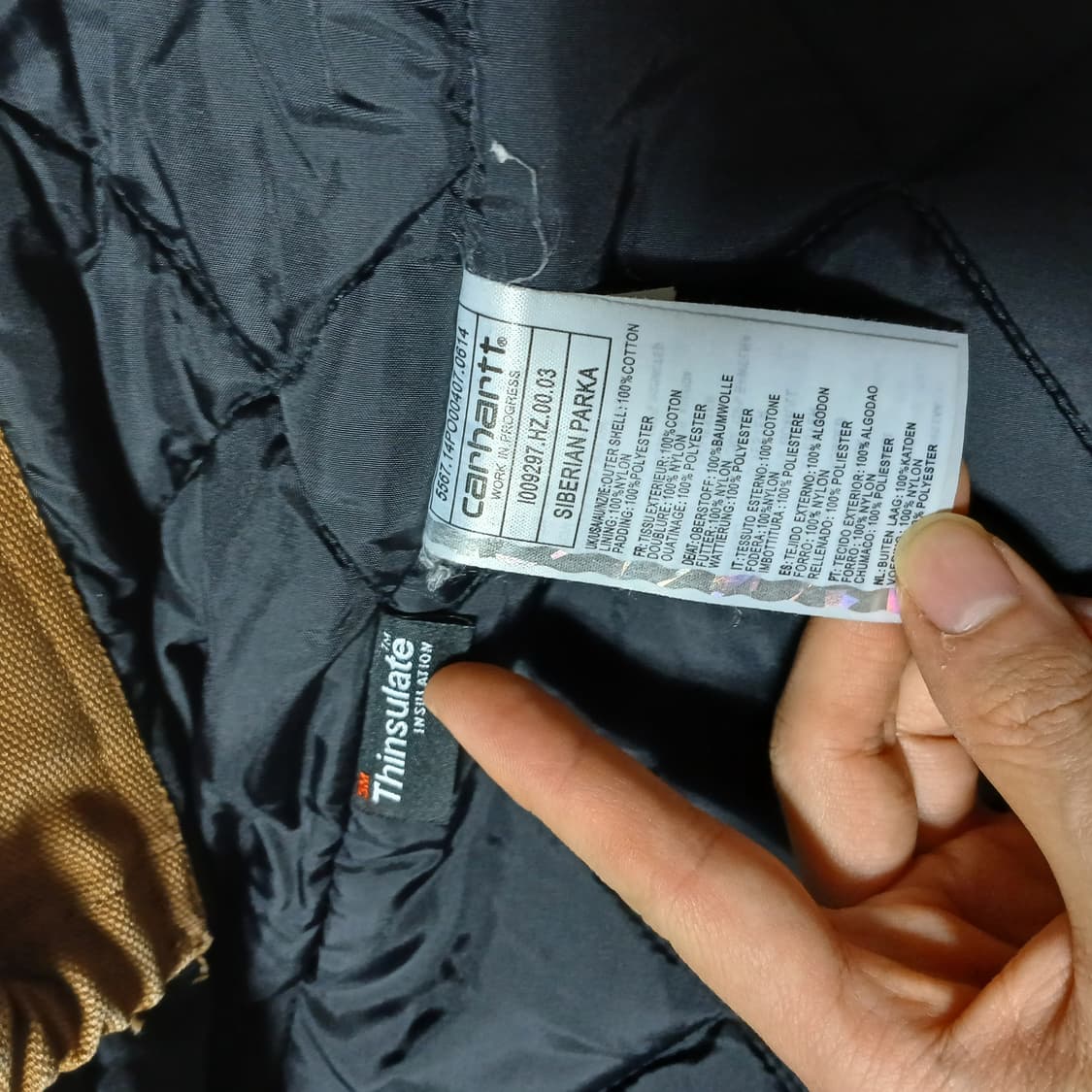 칼하트 시베리안 캔버스 파카 패딩 누빔 점퍼 상품이미지8