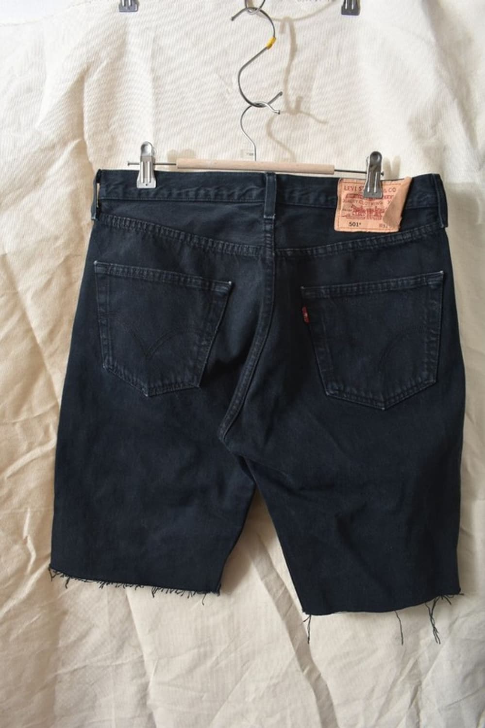 리바이스 501 흑청 컷오프 쇼츠 반바지 M0378 상품이미지4