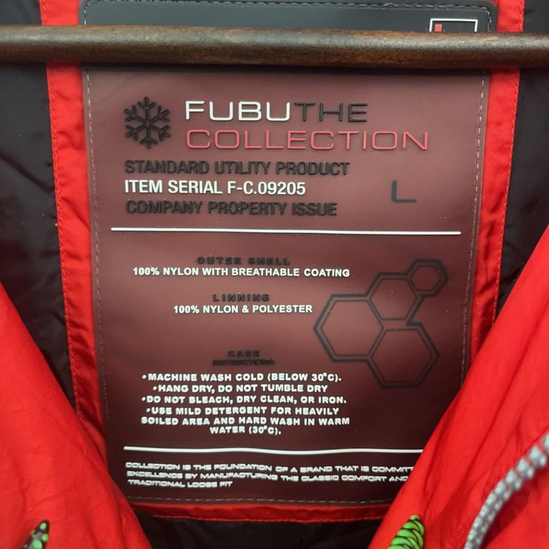 푸부 FUBU 포드 머스탱 레이싱 바람막이 자켓 L C08921 상품이미지5