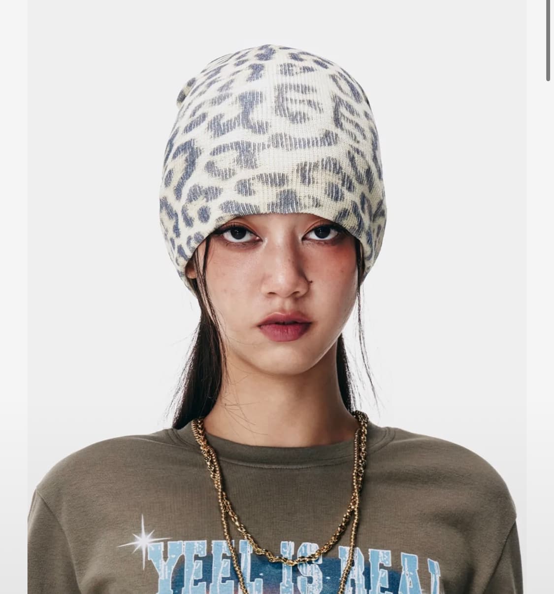 YEEL Leey 레오파드 패턴 비니 상품이미지1