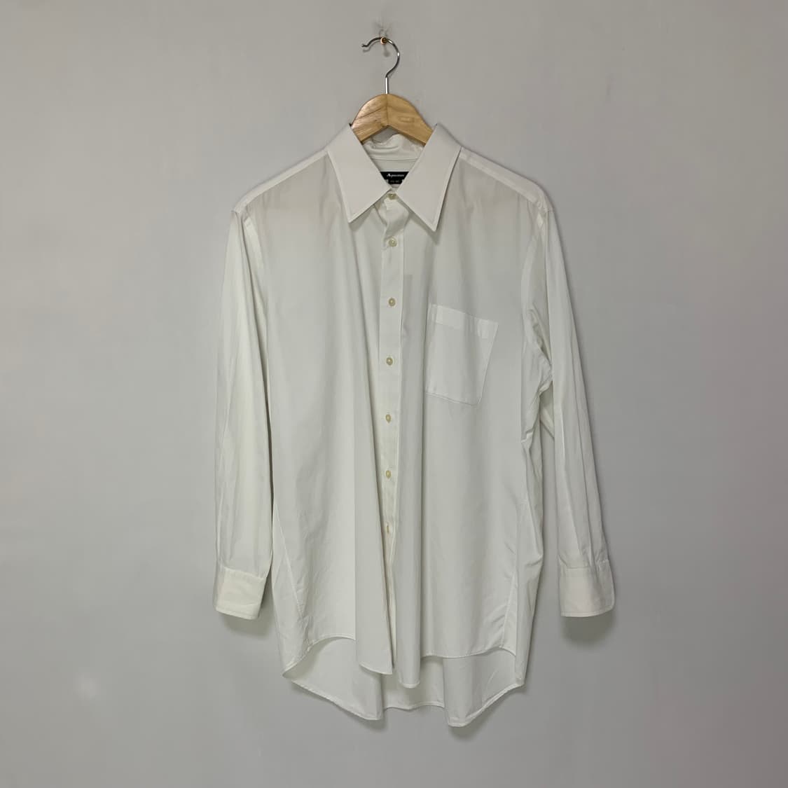 아쿠아스큐텀 빈티지 화이트 베이직 셔츠 기본 남녀공용 상품이미지1