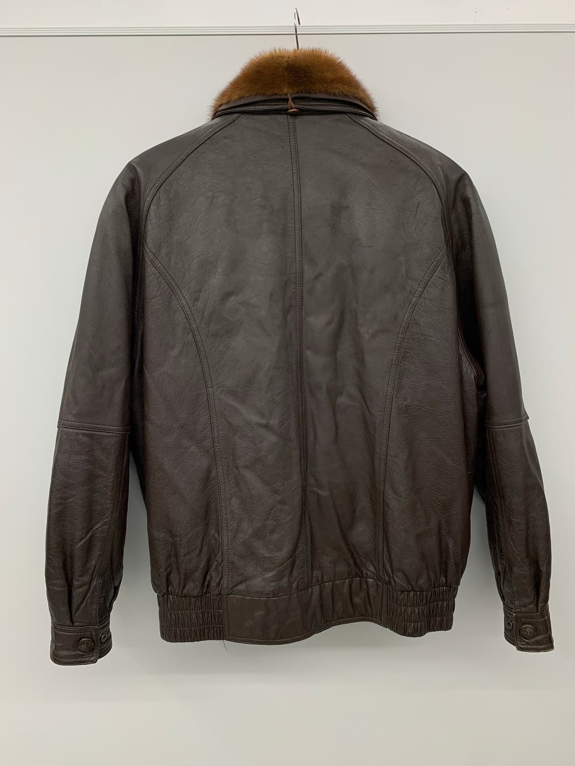 램스킨 퍼카라 레더 봄버 자켓 상품이미지4