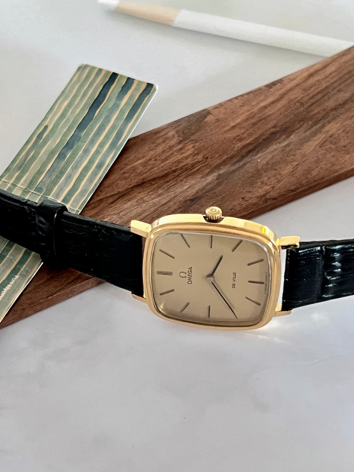 OMEGA 오메가 드빌 스퀘어 수동감기 남성 시계 상품이미지4