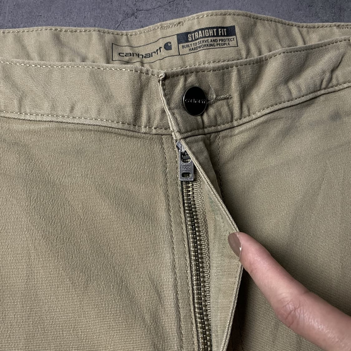 CARHARTT 칼하트 빈티지 베이지 스트레이트핏 워크 팬츠 A00837 상품이미지3