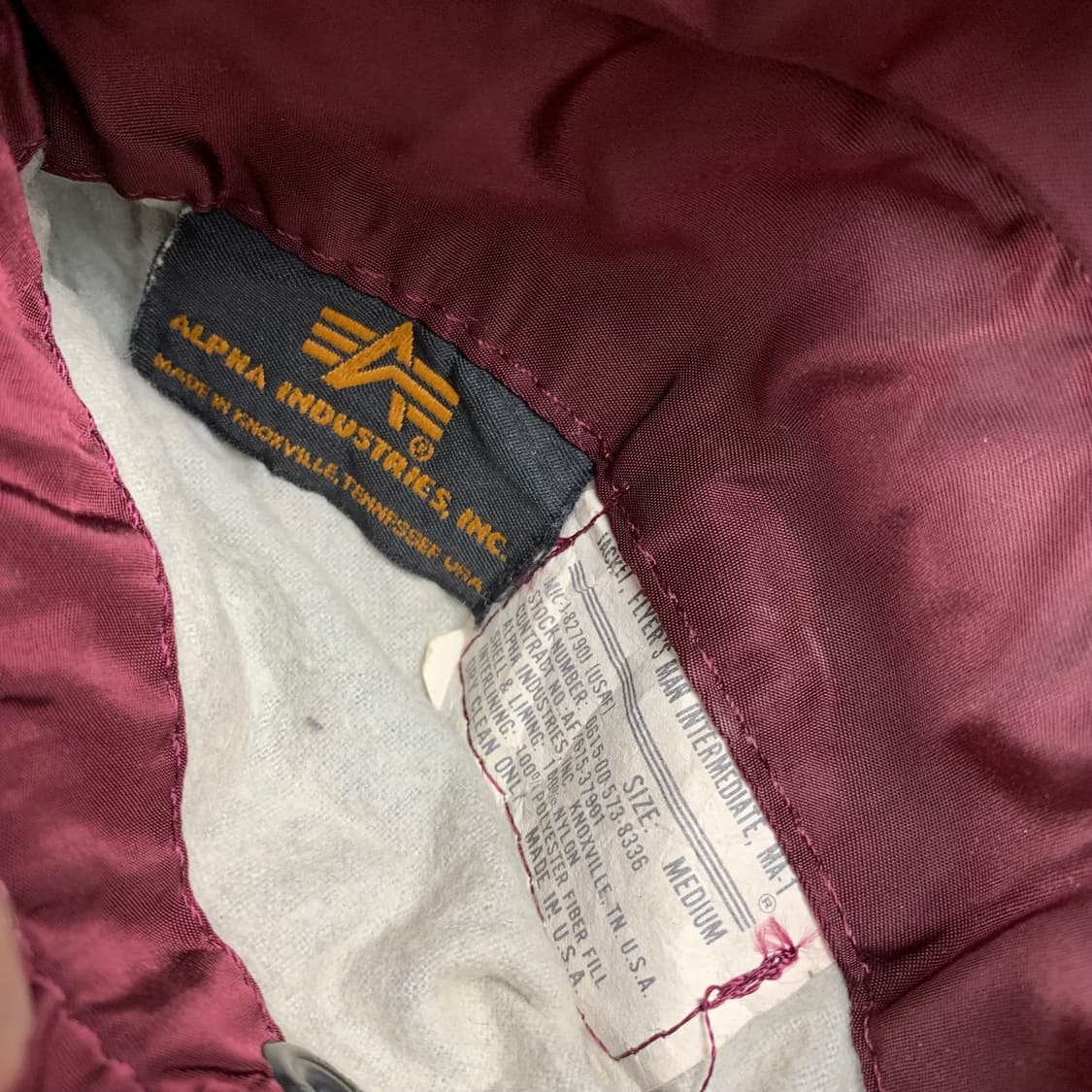 알파인더스트리 MA-1 항공점퍼 버건디  상품이미지5