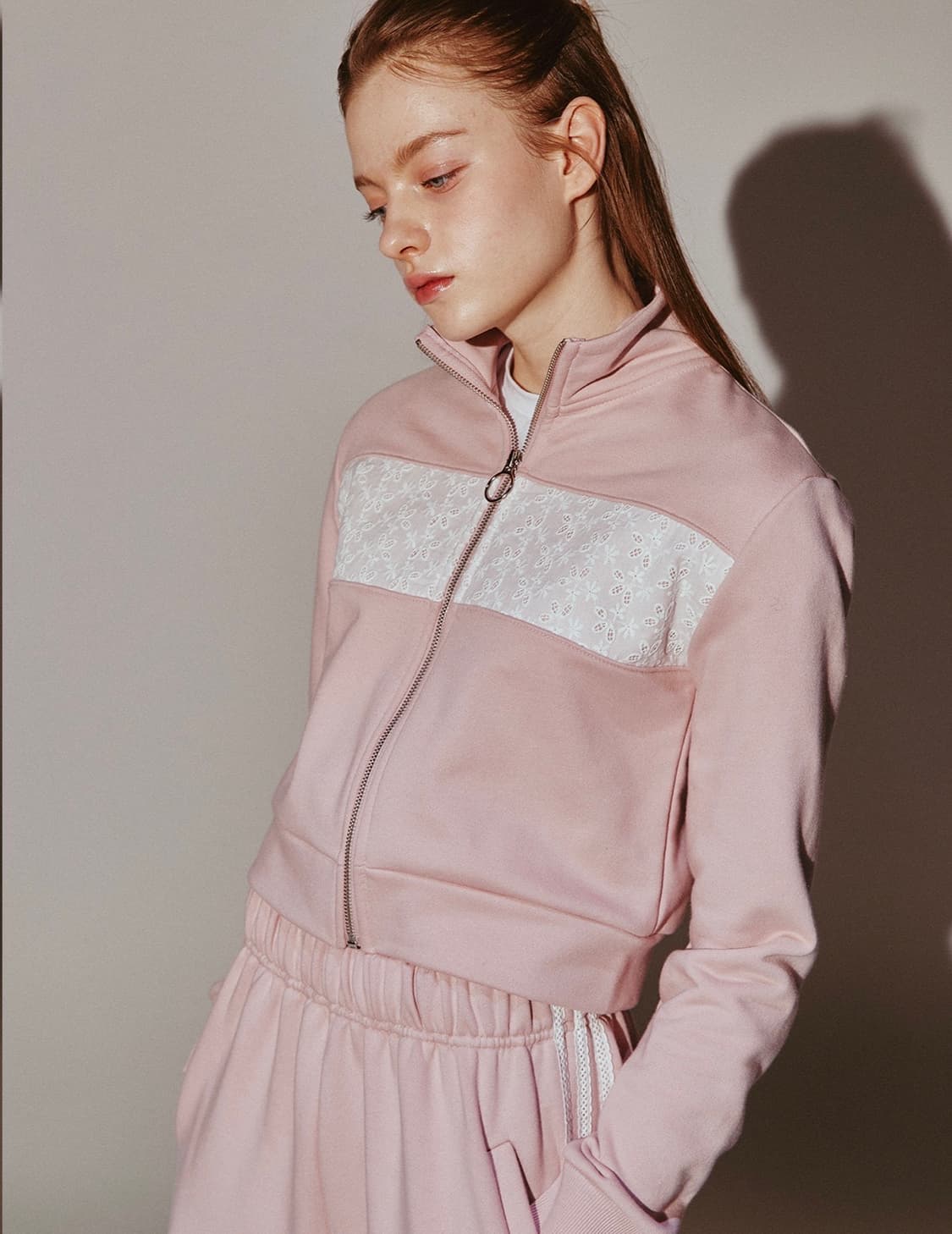 모일리 Lace 7 Track Top Pink 레이스 7 트랙 탑 상품이미지2