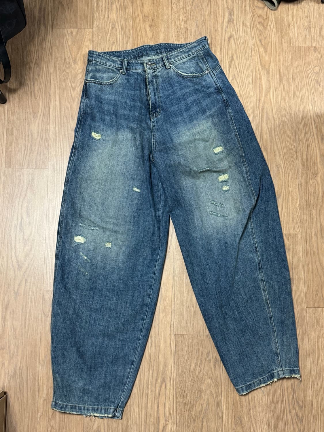 쿠어 디스 샌드워싱 벌룬핏 데님 L 상품이미지3