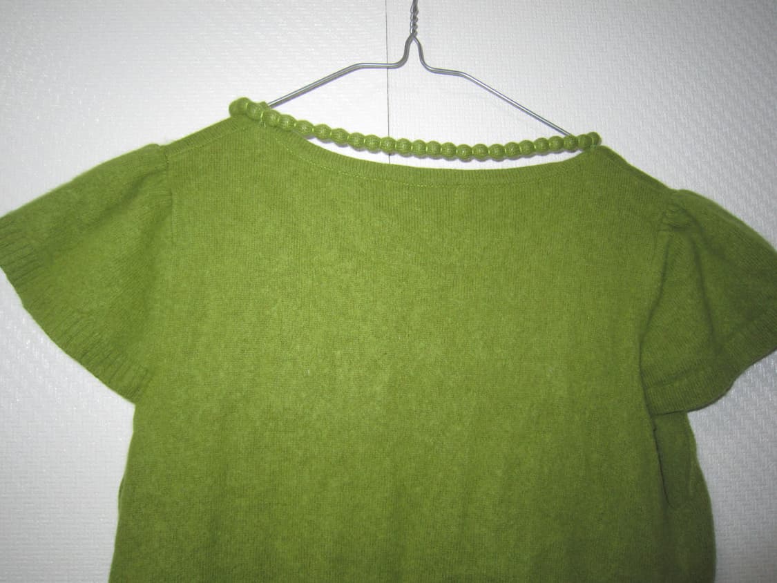 vintage green knit flower onepiece 상품이미지6