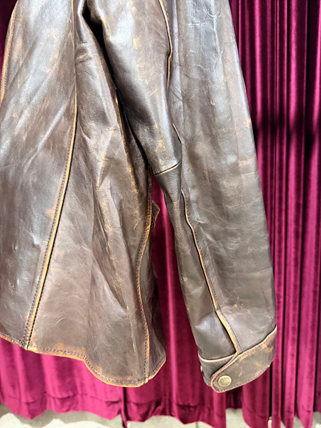 Horsehide leather aging jacket 상품이미지8
