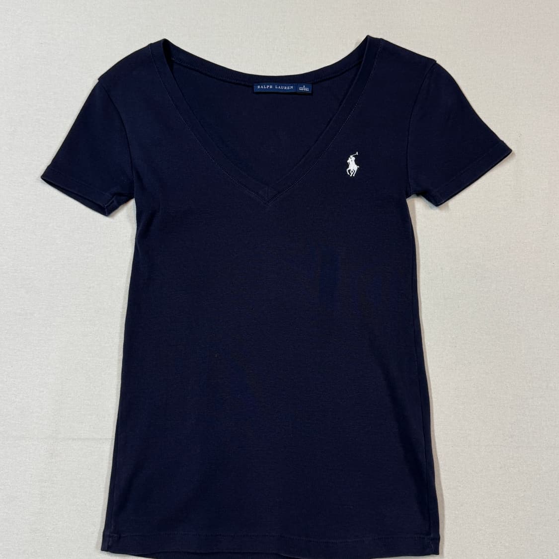 S) 폴로 랄프로렌 네이비 브이넥 반팔 티셔츠 상품이미지2