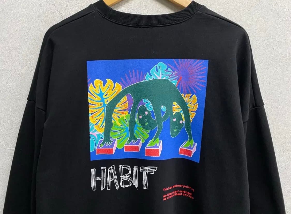 오브이디와이 그래픽 맨투맨 BK L 상품이미지3