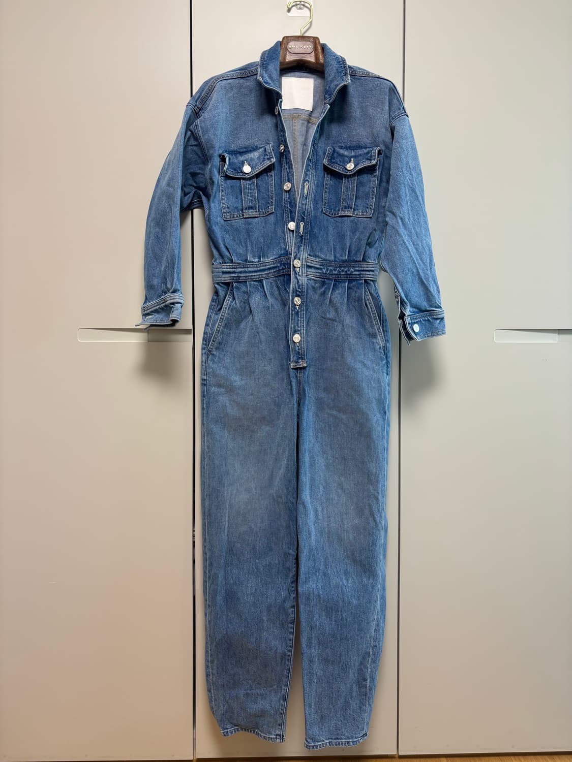 마더 데님 점프수트 청멜빵 바지 상품이미지1