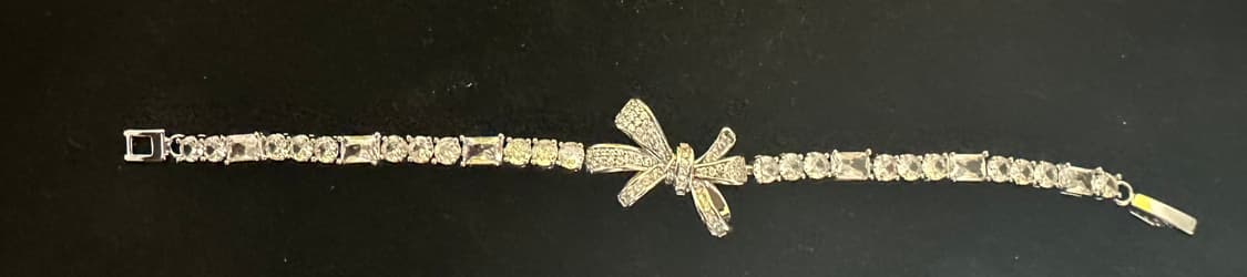 실버925큐빅 리본 팔찌  상품이미지4