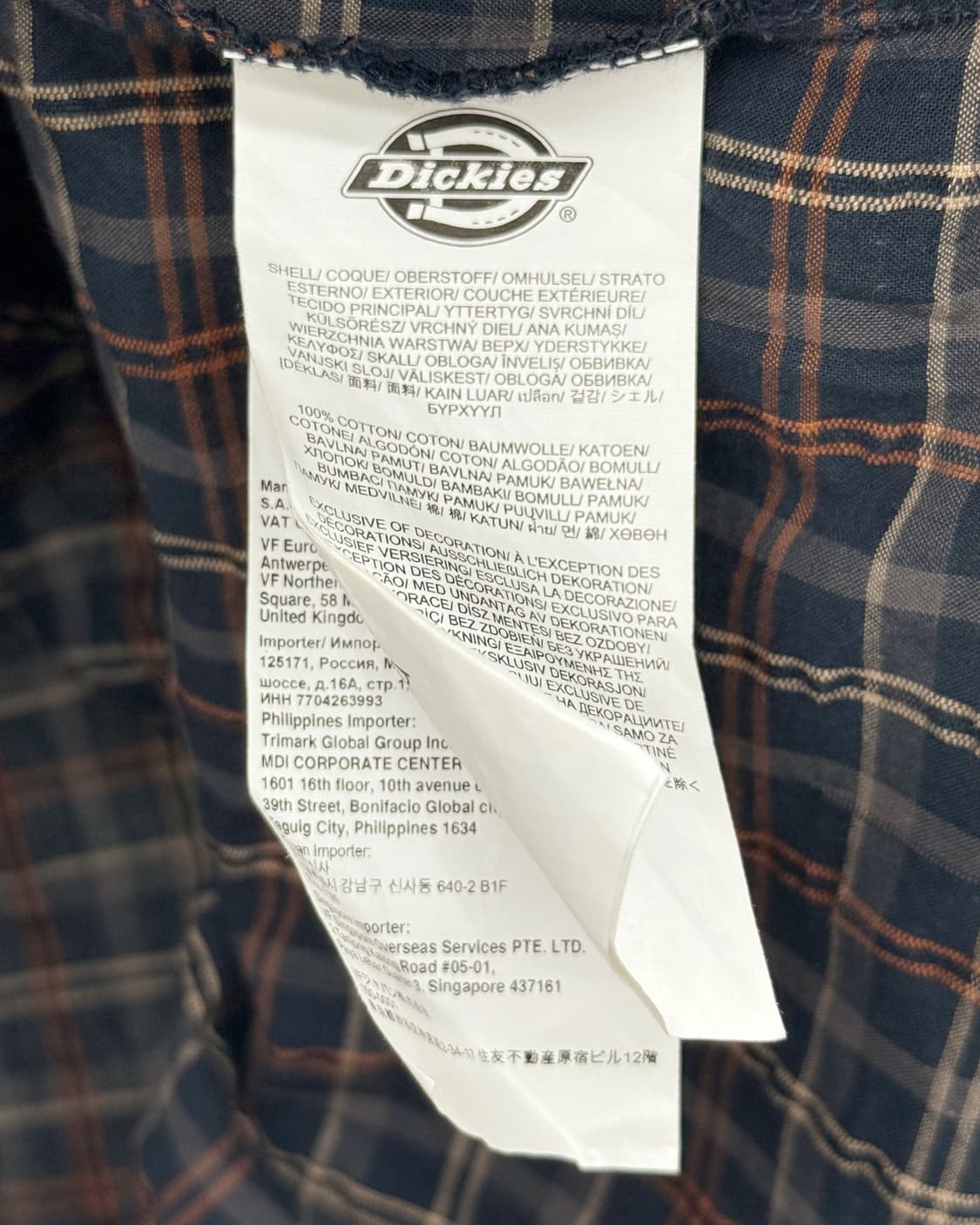 디키즈 00s 체크패턴 워크 반팔 셔츠 상품이미지8