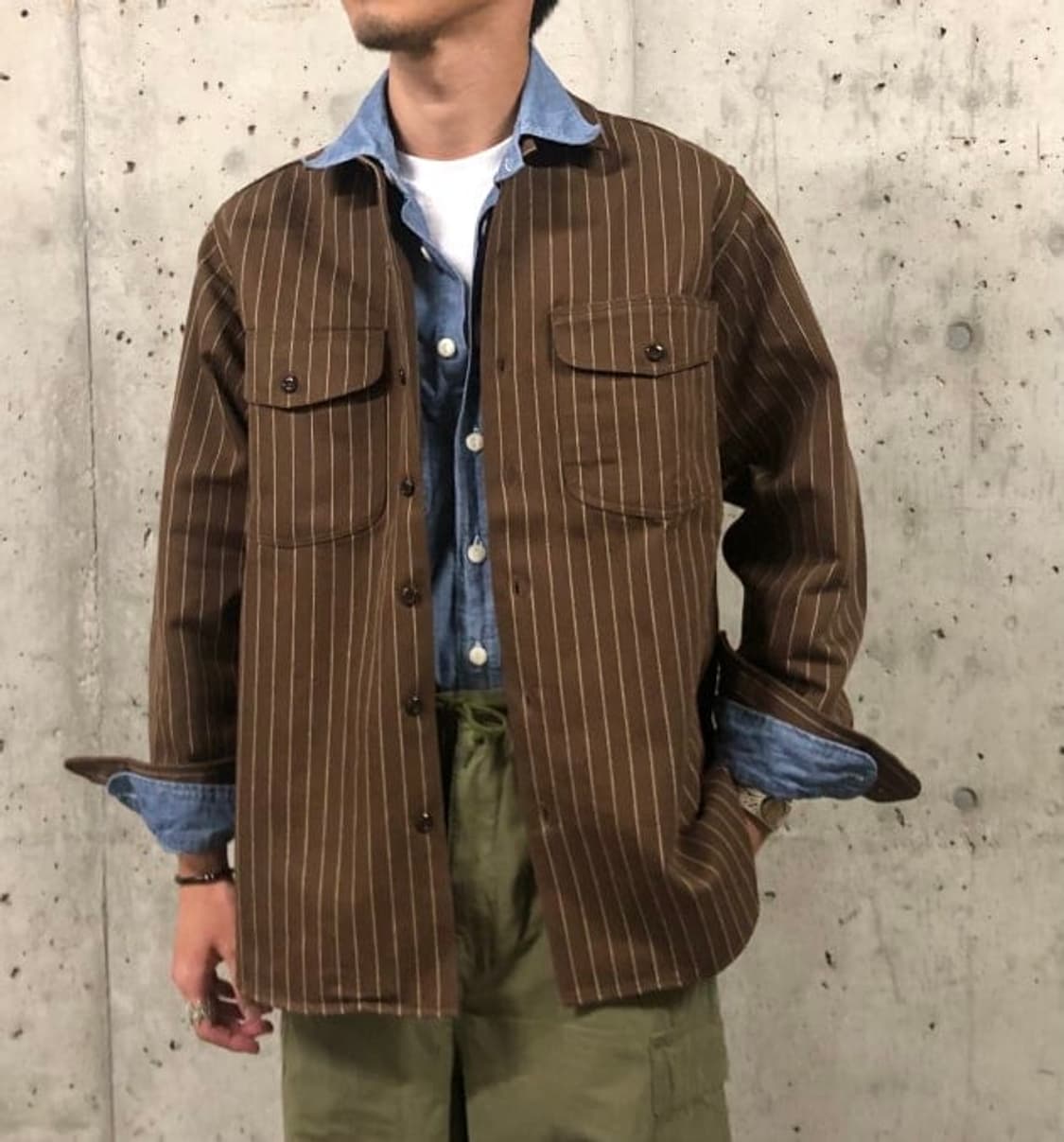 BEAMS PLUS Stripe Work Shirt Classic Fit 상품이미지3