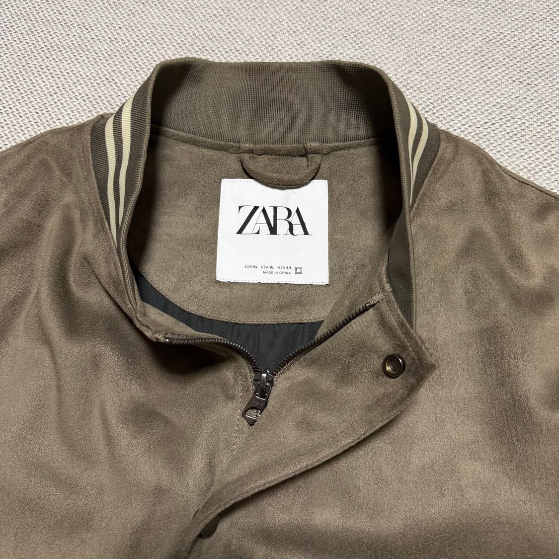 자라 스웨이드 바시티 자켓 상품이미지2