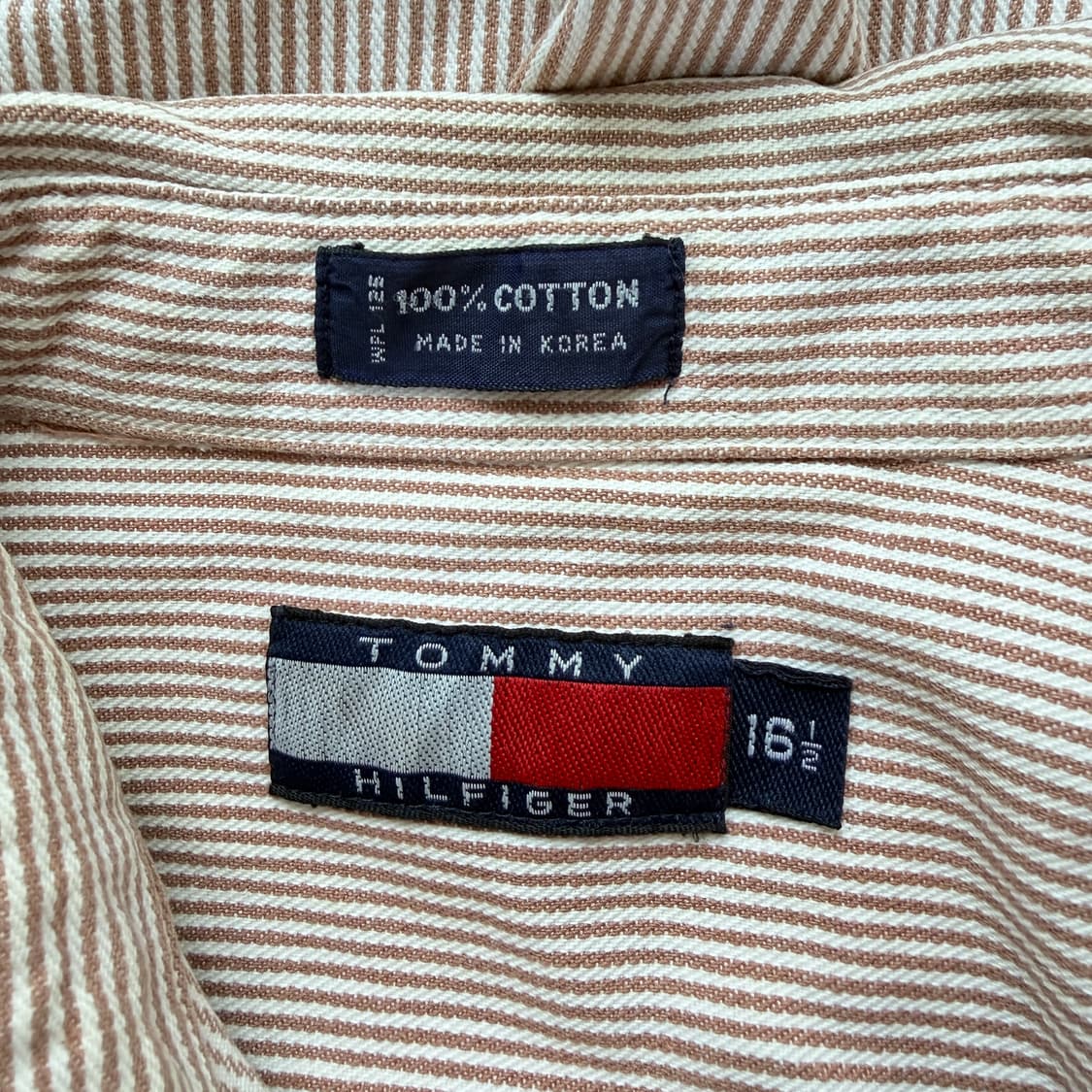 [L] 타미힐피거 하프버튼 스트라이프 셔츠 상품이미지7