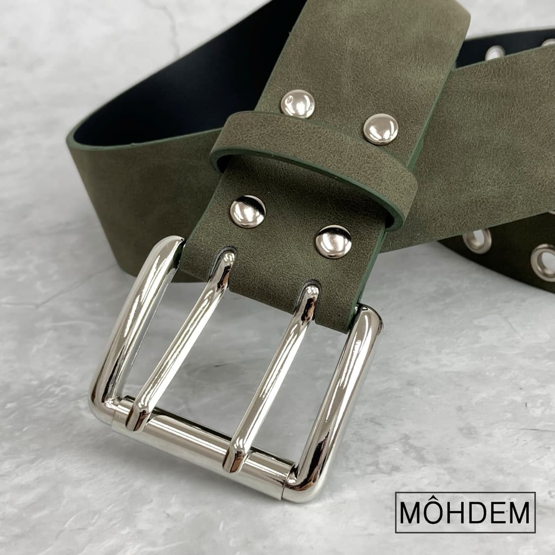 [Unisex] 말차라떼 더블 아일렛 벨트 상품이미지7
