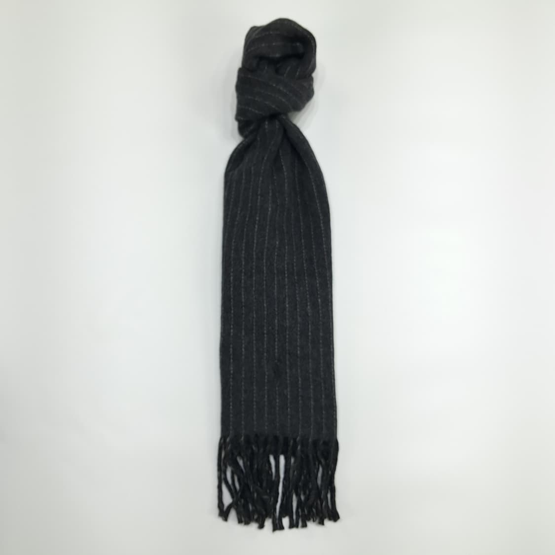 MX096 폴로 랄프로렌 다크그레이 양면 램스울 목도리 머플러 상품이미지2