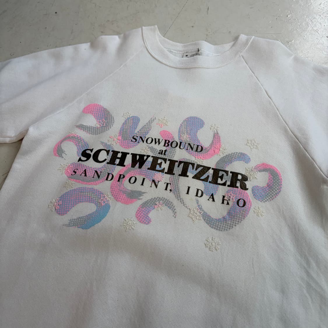80s USA 슈바이처 스노우바운드 기념 스웻셔츠 M 상품이미지4