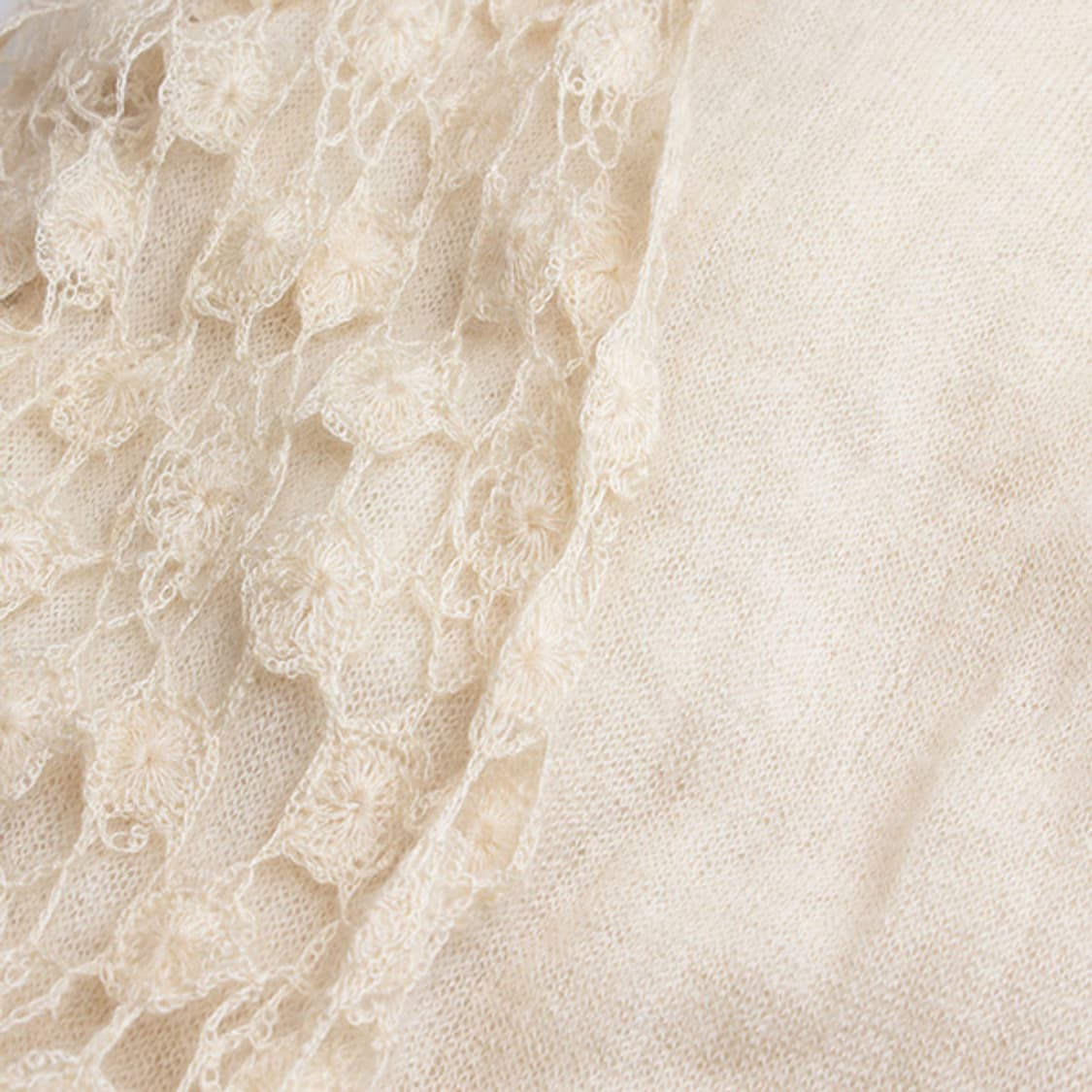 내추럴베이직 베이지 캐시미어 니트 머플러 상품이미지4