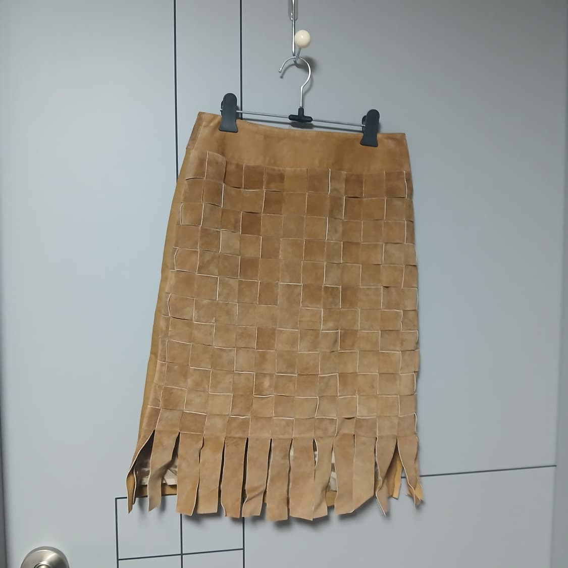 스웨이드 태슬 빈티지 스커트 브라운 (안감있음) 상품이미지1