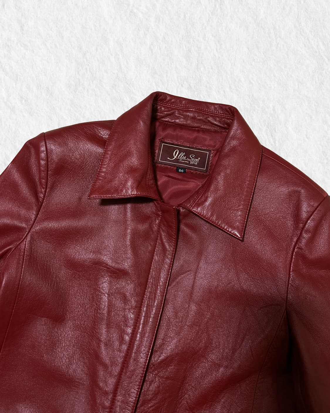 빈티지 버건디레드 양가죽 자켓 상품이미지3