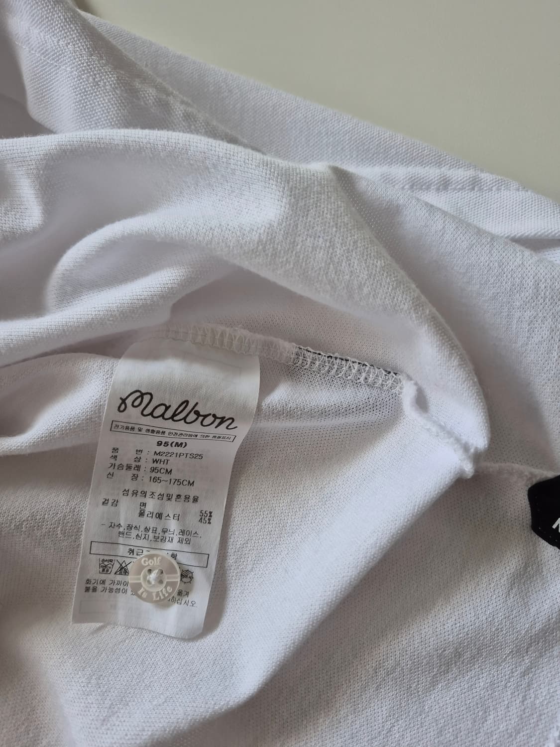말본골프  화이트 반팔 카라티셔츠 상품이미지6
